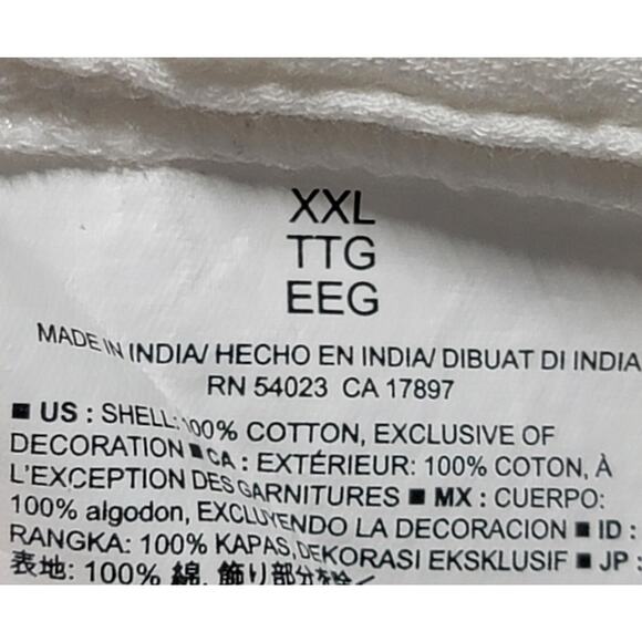 Old Navy White Crochet Lace Front Panel Top XXL Lightweight Soft Drop Shoulder - Picture 5 of 6